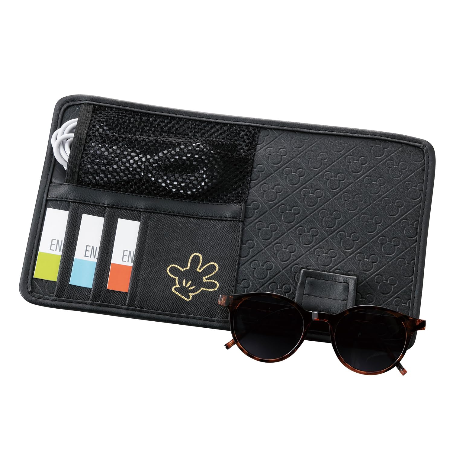 

BONFORM Classy Mickey Sun Visor Pocket Storage 280 x 165 x Case, Size 10mm, Color Black, 7244-04BK чёрный
