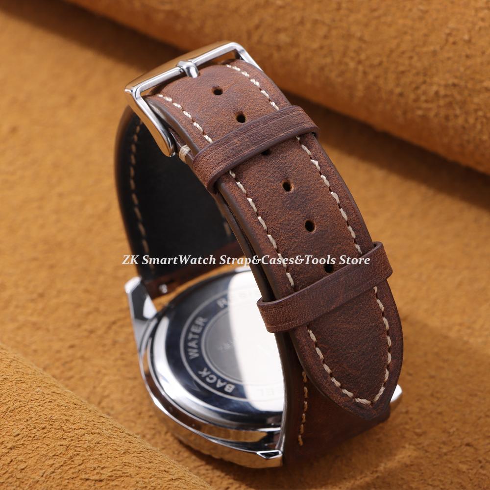 Geniune Calfskin Leather Watchband 18mm 20mm 22mm 24mm Watch Strap for Samsung Watch Strap for Huawei Watch Gt2/Gt3 Sport Band