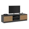 TIVOLI - Modern Style TV Stand - 140x40x36cm - 2 Shelves + 2 Doors - Storage for TV/audio Equipment