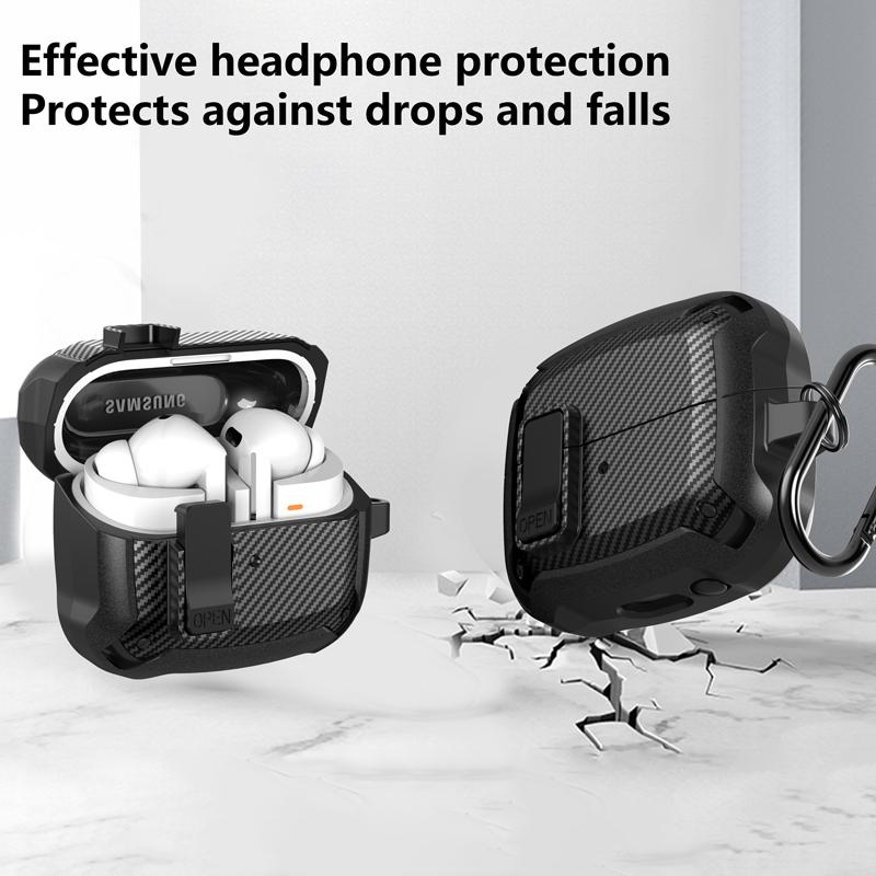 For Samsung Galaxy Buds 3 Pro/Buds 3/ buzz 3 Pro Case TPU+PC Material Shockproof Funda Sleeve With Hook Headphone Case