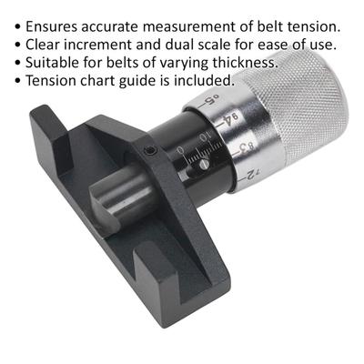 Belt Tension Gauge Timing Belt Tension Gauge Tester Detection Measurement Professional Auto Car Repair Tool Belt Tension Tester