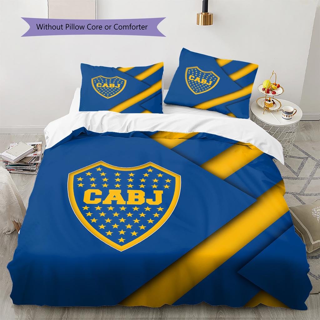 Boca Juniors Pattern Bedding Quilt Set Home Decoration Gift (1 * duvet cover + 2 * pillowcase without core)