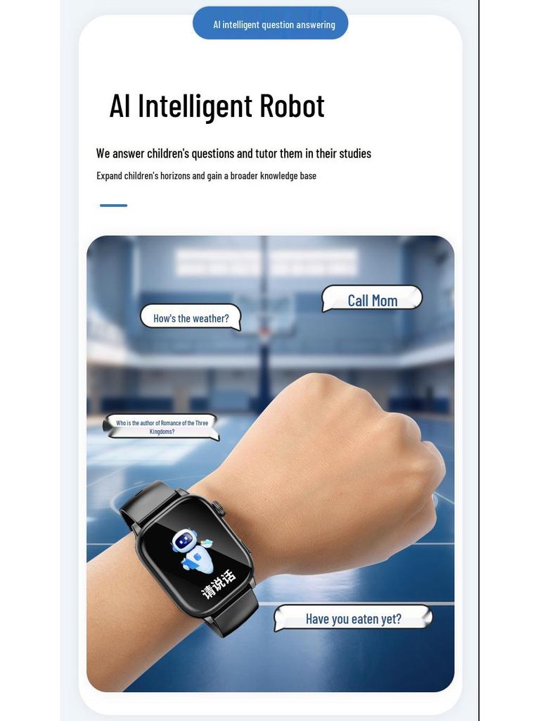 Middle School Student Smartwatch: Kids' Video, GPS, SIM Dual Call.