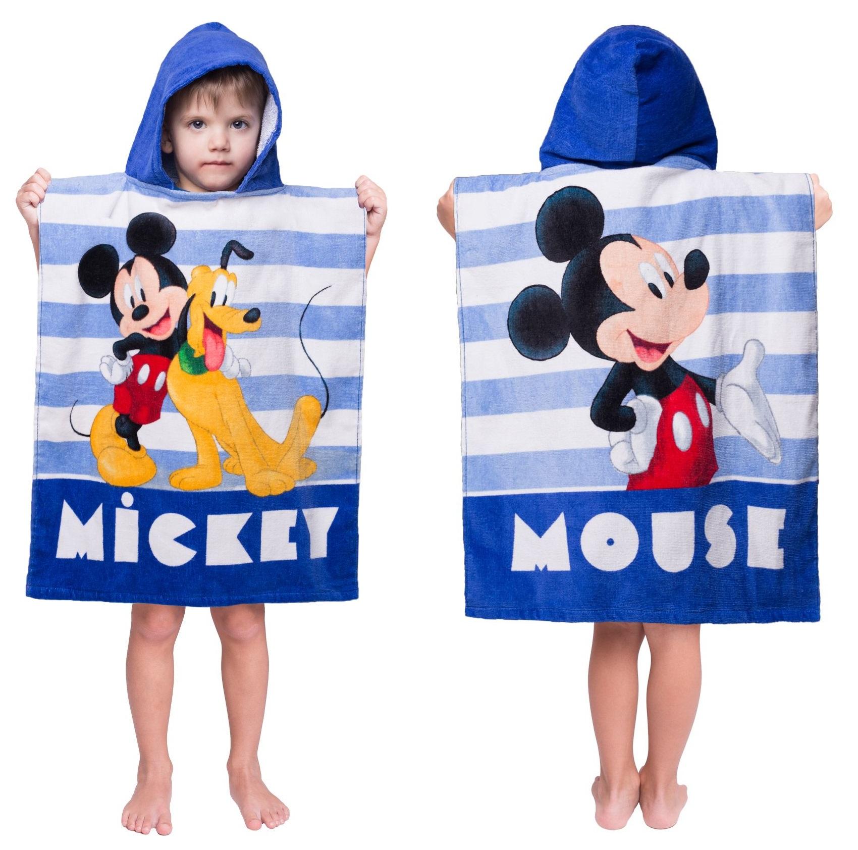 Mickey Kinderhandtuch mit Kapuze Poncho Disney Badeumhang