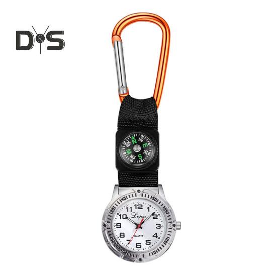 Kompassklokke Høy nøyaktighet Kompass Rund skive Kvartsverk Ingen forsinkelse Tidsfølgende Kraftig krok Sykepleier Midjeklips Klokke Dame Tidsmåler