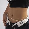 Double-layer Minimalist Metal Hip-hop Snake Bone Chain Body Chain, Sweet and Cool Sequin Spice Girl Waist Chain