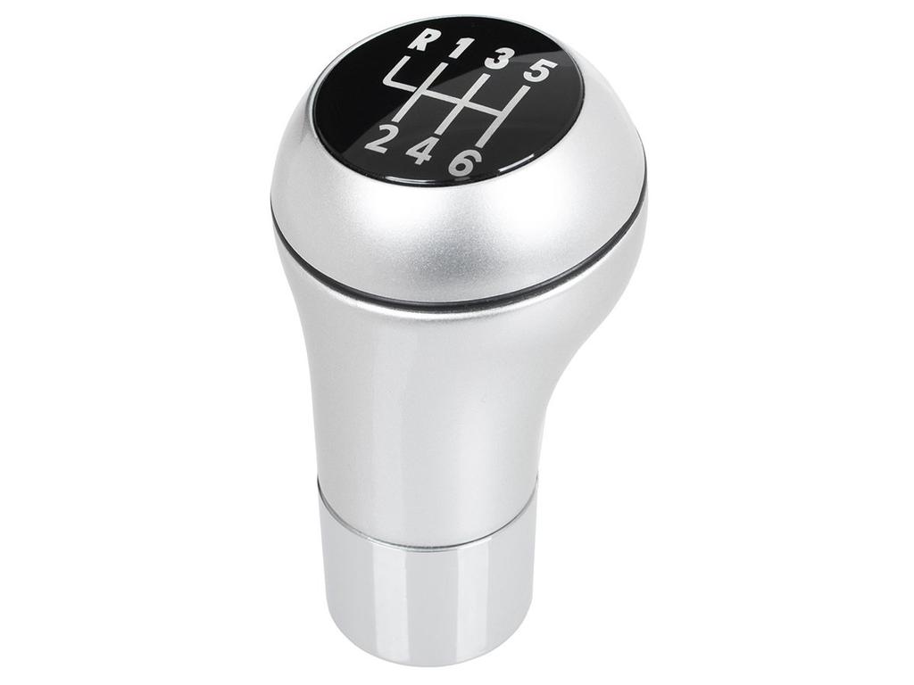 BMW E39 E46 E53 E60 E61 E81 E82 E83 E85 E87 E90 E91 E92 E93 gear shift knob SILVER+CHROME 6 SPEED
