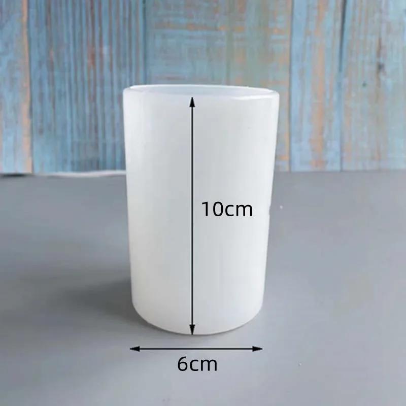 3D Cylinder Shape Candle Silicone Mold DIY Cented Candle Soap Mould Craft Gift Making Plaster Resin Wax Homemade Decoration
