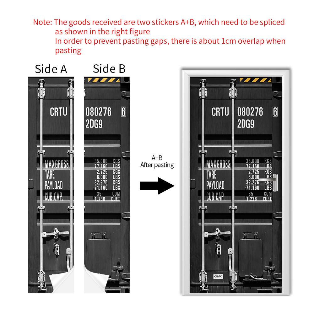 Cross-Border Self-Adhesive Removable Door & Wall Sticker for Rental Room Renovation.
