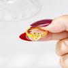 Trendy Hollow Heart Adjustable Ring for Women - Durable Vietnamese Gold with Long-Lasting Color Retention