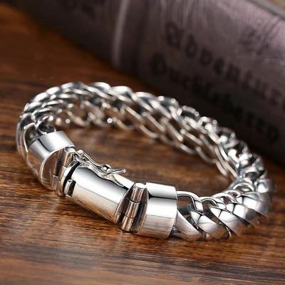Yuexiang Men's Retro Japanese-Korean Style Bracelet - Trendy and Bold European Design