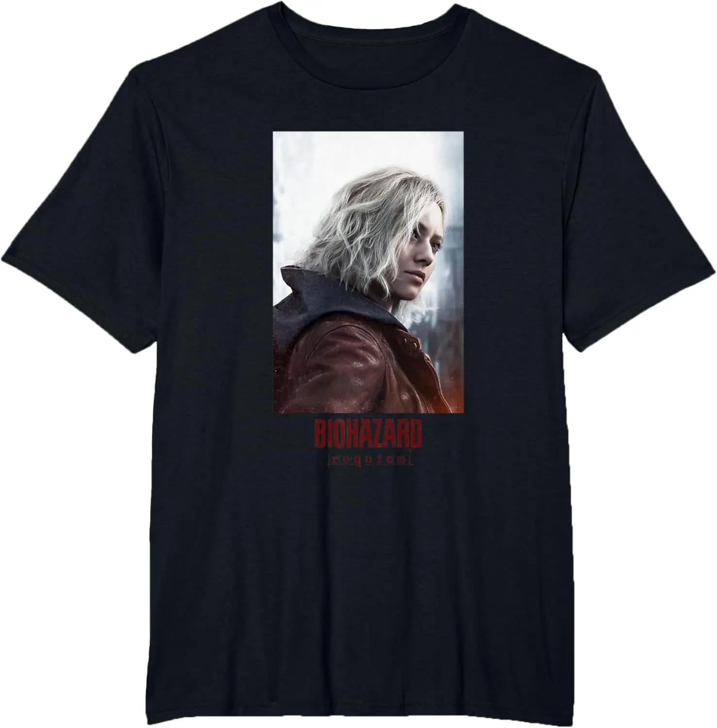 

2026 New Resident Evil Requiem Grace Art FP T-Shirt Unisex Comfort High Quality T Shirt Cotton Short Sleeve for Men Women Tee... S разноцветный