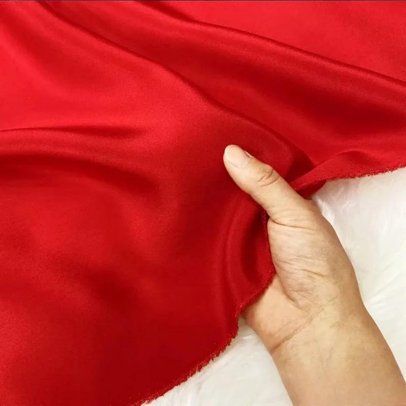 Einfarbig 100% Maulbeerseide 30 Momme Schwerer Seidenkrepp de Chine Stoff Seiden Schwerer Krepp Stoff für Bekleidung Kleider Hosen