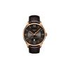 Serie Dulur Movimiento Mecánico Automático Calendario Oro Rosa Resistente al Agua Sencillo Casual Reloj Relojes para Hombre Acero Cuero T099.407.36.448.00