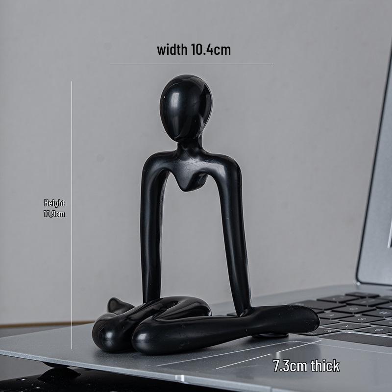 Abstrakte Yoga Denker Ornament: Niedliche Plastikfigur zur Wohnzimmerdekoration