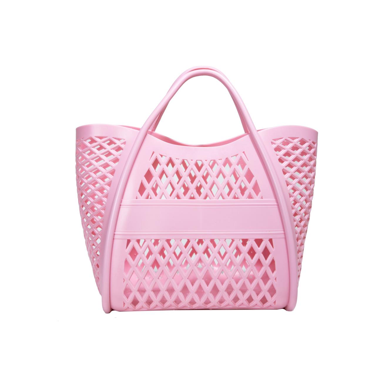 

Велика Місткість Желейна Жіноча Сумка для Пікніка, Шопінгу, Пляжу, Відпустки рожевий