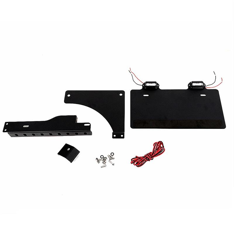 A03E-1 Set License Plate Frame Mounting Bracket With Light For Suzuki Jimny      Accessories Black