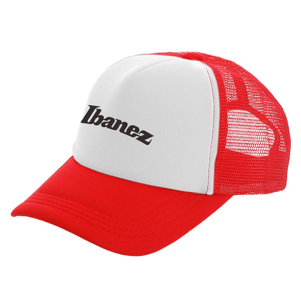 Guitar brand Ibanez Trucker Cap Unisex Cool Music Fans Hip Hop Ibanez Hat Baseball Cap Unisex Mesh Net Caps MZ-056