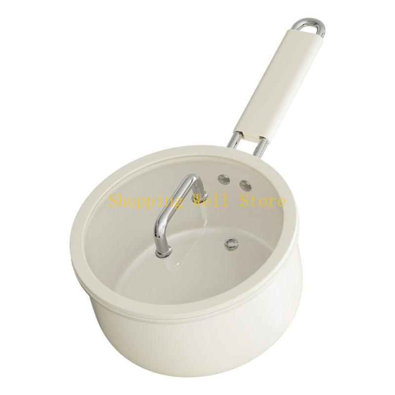 

KX4B Enduring Wrought Iron Cookware Set Safe Outside Excellent Heat Transmission Efficient Cooking Glass Lid