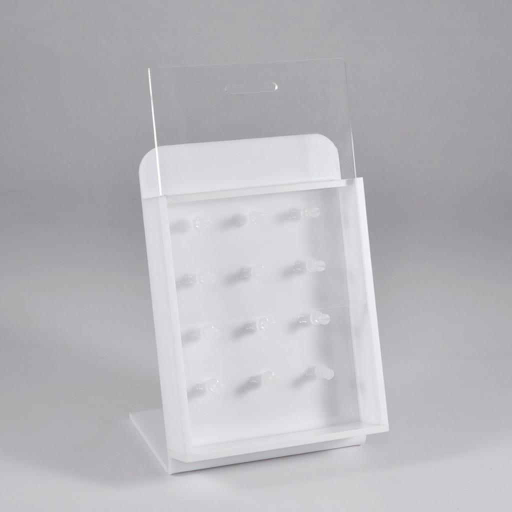 Transparent Acrylic Jewelry Presentation Board With Lid Belly Rings Lip Rings Organiser For Retail Stores