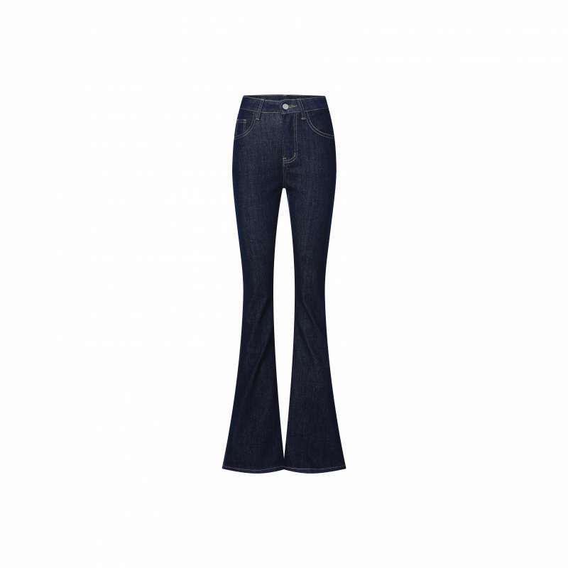 Dark Blue High Waist Flare Jeans for Women - Body Shaping & Slimming, Spring/Autumn Style
