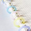 20/50pcs Colorful Loose-leaf Ring Assembly Binding Coil Plastic Detachable Punch Ring Buckle File Organization Office Accessorie