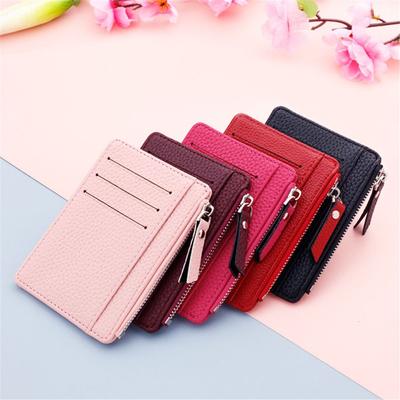Women's Ultra-thin Card Holder Korean Coin Purse Zipper Card Holder Candy Color Bus Student Bank Card Holder Dollar Bag