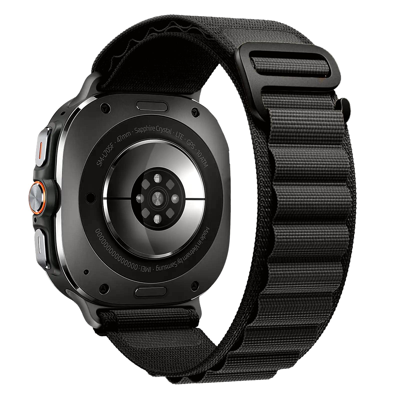 

Ремінець Alpine Loop для Samsung Galaxy Watch Ultra band 47mm Аксесуари Спортивний нейлоновий браслет correa Galaxy watch 7 ultra 47mm Заміна ремінця Galaxy Watch7 Ultra 47mm чорний
