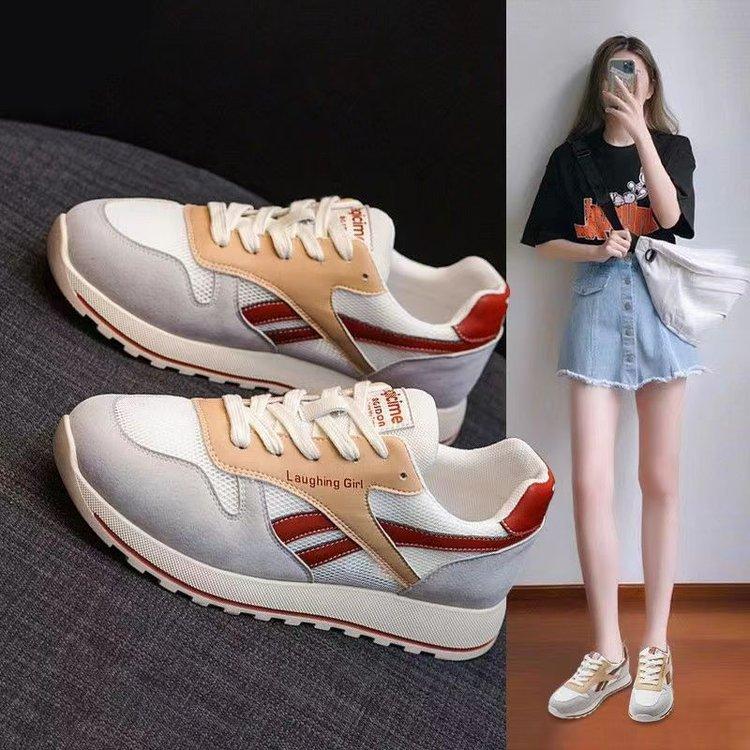 Forrest Gump shoes women's shoes 2024 spring and summer new breathable net shoes versatile dad shoes sports and leisure shoes INS tide board shoes