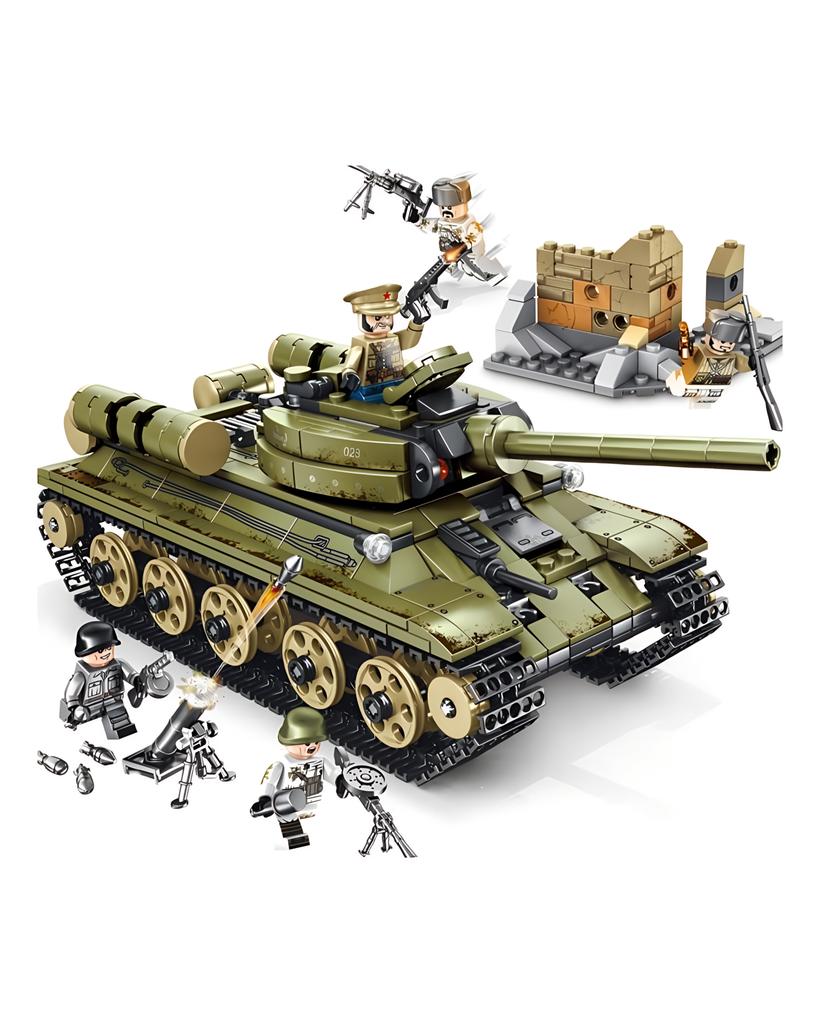 683ks Sembo T-34 Tank Model Vzdělávací stavebnice Hračky pro chlapce DIY Dárek k narozeninám k svátku Malé cihly 101038