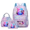 3PCS KPop Demon Hunters Backpack Lunch Bag Set School Bag Pencil Case Girl Back To School Perfect Gift Leisure Mochila Teens Travel Bags