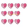 F26C 10Pcs Awareness Brooch Heart Alloy Pin Awareness Lapel Pins with Back Clasp For Healthcare Workers