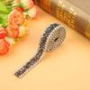 1yard 15mm   Mesh Wrap Roll     Rhinestone Ribbon Decoration (Gray)