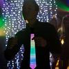 Voice-controlled LED Luminous Tie Length Adjustable Battery Powered Wireless Light-Up Neckties Party Supplies