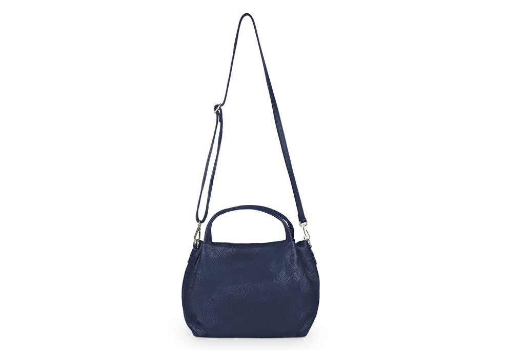 Borsa in Pelle Vera Pelle Bolsa Blu Navy