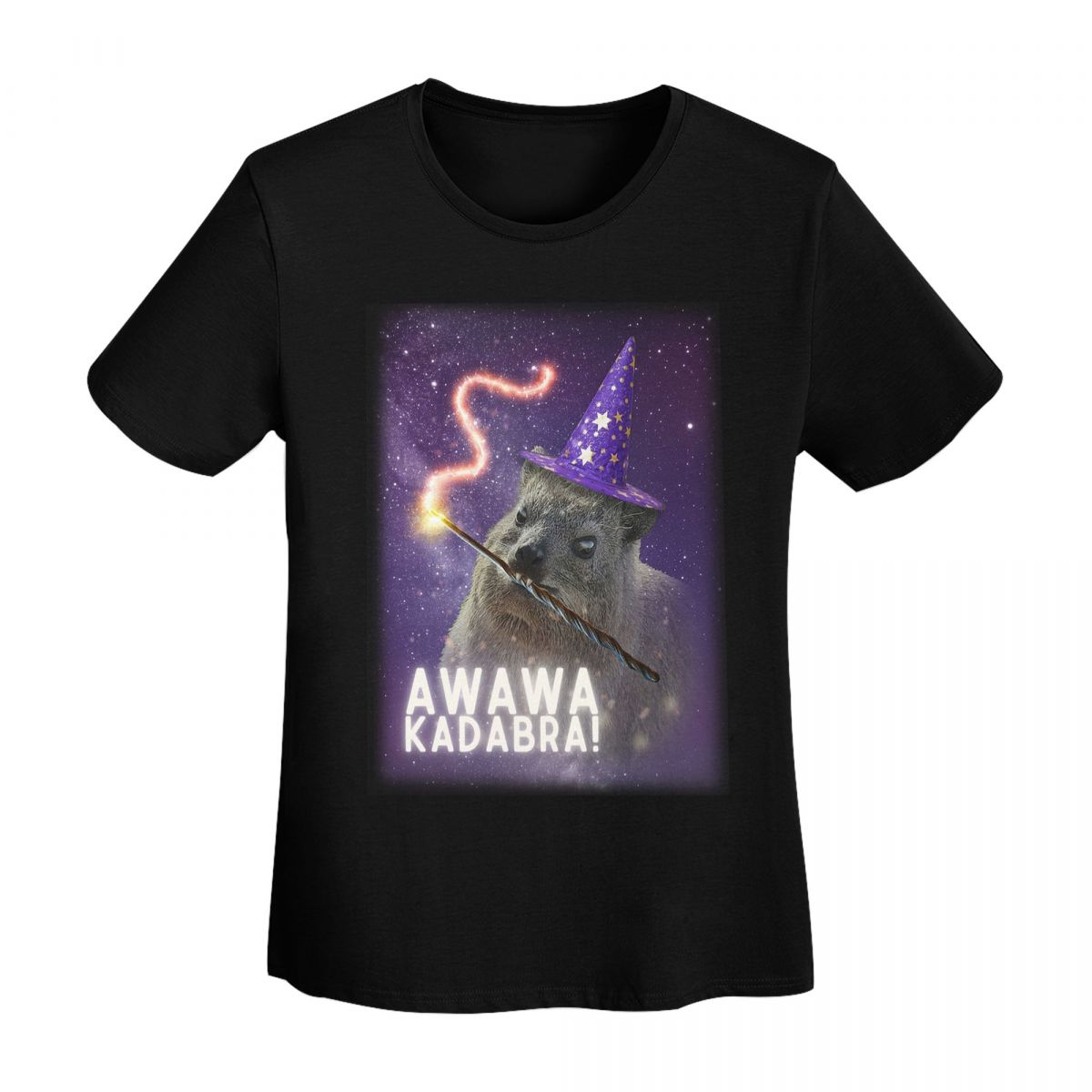 Rock Hyrax Awawa On Phone Groundhog Dassi TShirt Women Short Sleeve T Shirts Round Neck Clothes Cotton Summer Tees Streetwear S