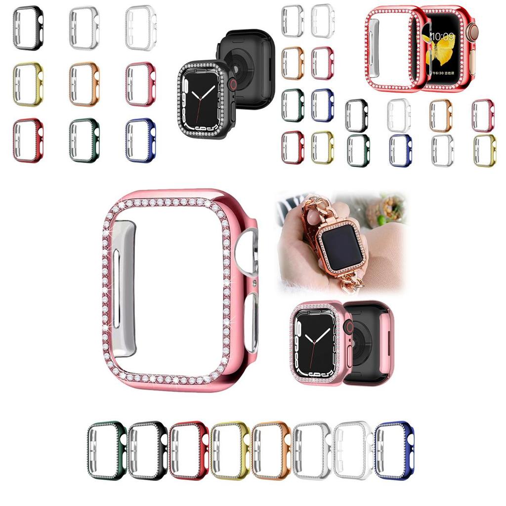 Diamond-encrusted Case Cover For Apple Iwatch Series 6/se/5/4/3/2/1