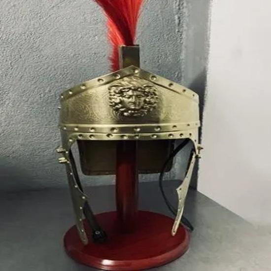 Roman Centurion Helmet with Stand, Steel Legionary Armor for Cosplay LARP, Medieval Knight Helm Display, Ancient History Home Decor Gift