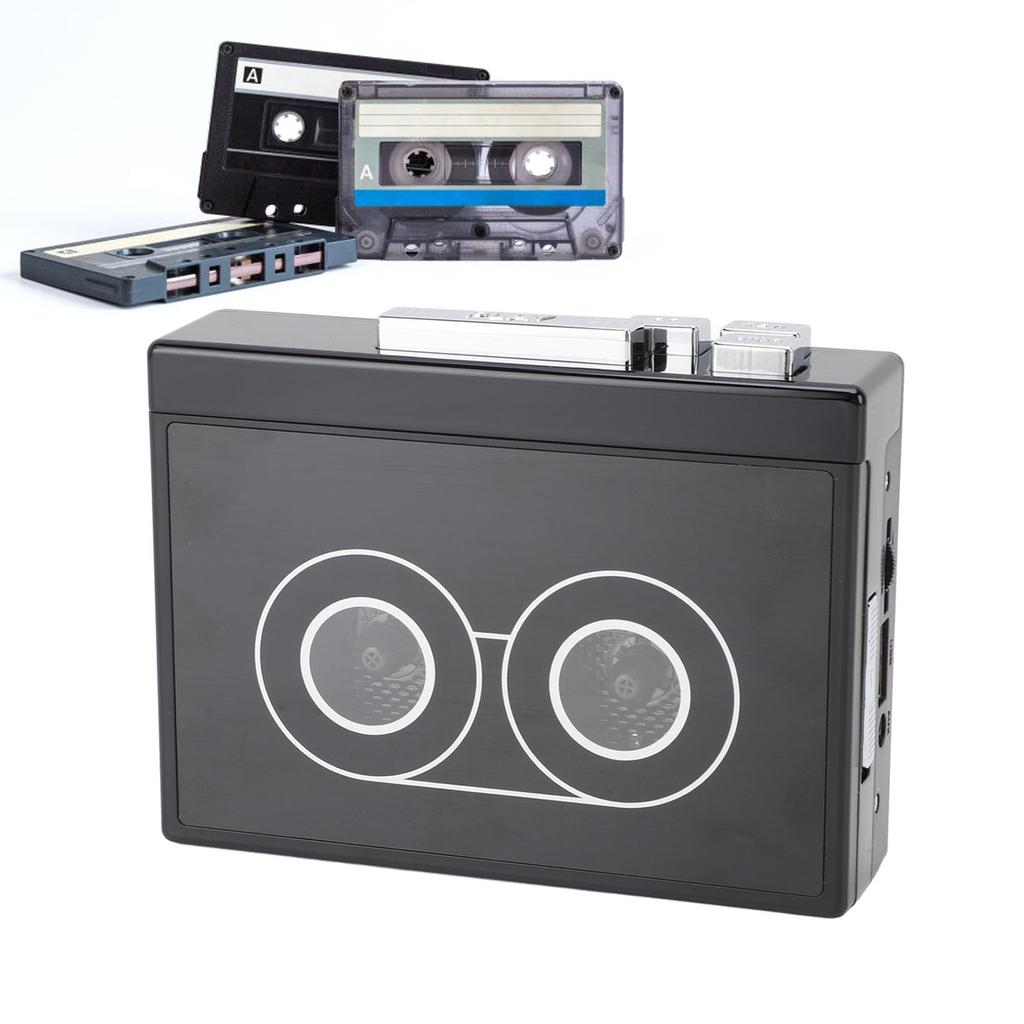 Portable Walkman Cassette Player with Automatic MP3 Stereo FM Ideal for Travel Reverse, Converter, Sound, 5.0, Radio, 3.5mm Jack, (A)