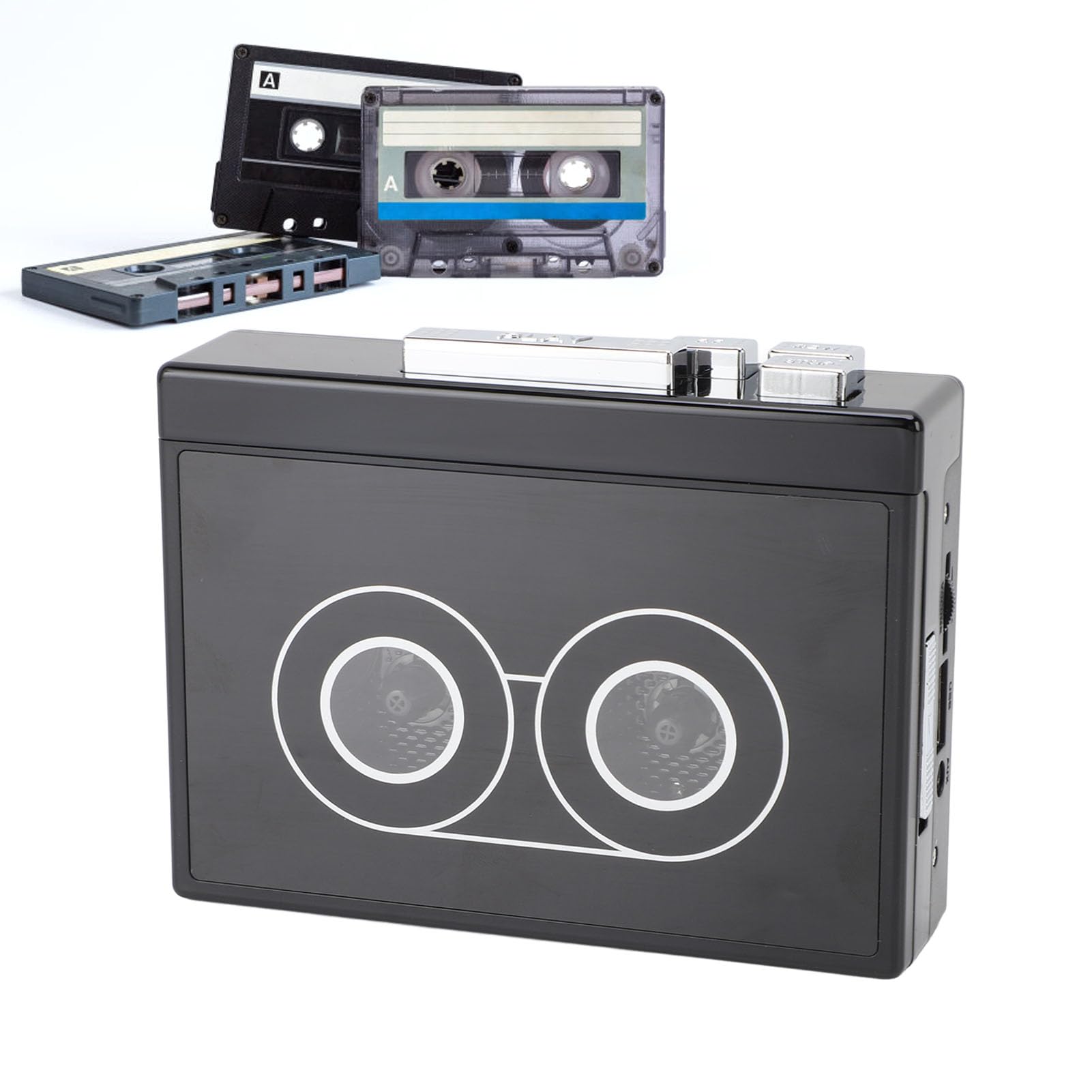 

Portable Walkman Cassette Player with Automatic MP3 Stereo FM Ideal for Travel Reverse, Converter, Sound, 5.0, Radio, 3.5mm Jack, (A)