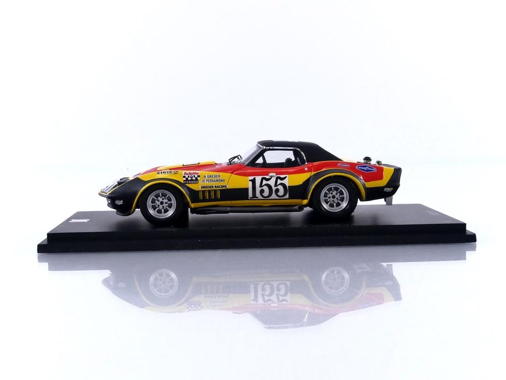 Spark National Model Chevrolet Corvette C3 1970 Tour de France Automobile Rally 1/43 #155 H.Greder/J-C.Perramond