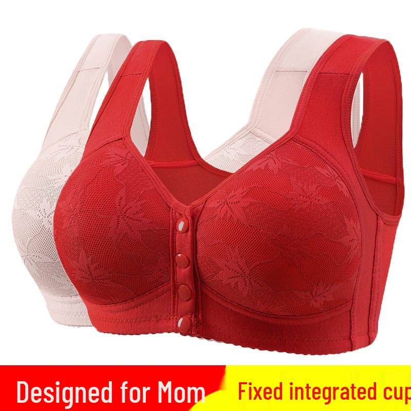 Wire-Free Plus Size Front-Closure Vest-Style Bra for Women