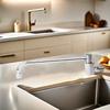 Kitchen Stove Faucet Rotatable Semi-Automatic Faucet Single Cold Water Taps 20/25/30cm  Single Cold Kitchen Swing Stove Faucet