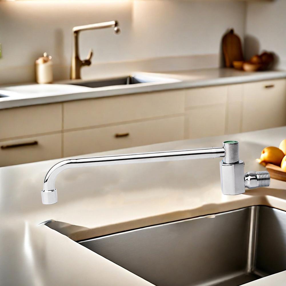 Kitchen Stove Faucet Rotatable Semi-Automatic Faucet Single Cold Water Taps 20/25/30cm  Single Cold Kitchen Swing Stove Faucet