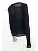 Autumn/Winter Solid Color Women's Hollow Knit Sweater - Casual Long-Sleeved Top