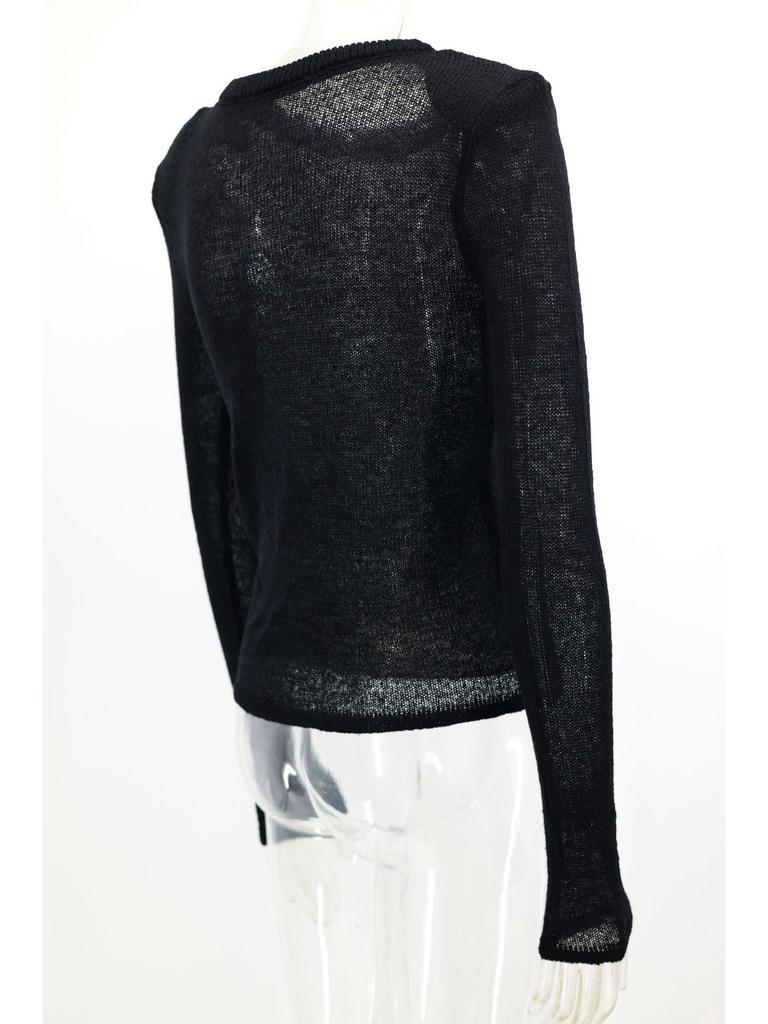 Autumn/Winter Solid Color Women's Hollow Knit Sweater - Casual Long-Sleeved Top