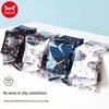 Maoren Men's Ice Silk Printed Boxer Briefs 4-Pack