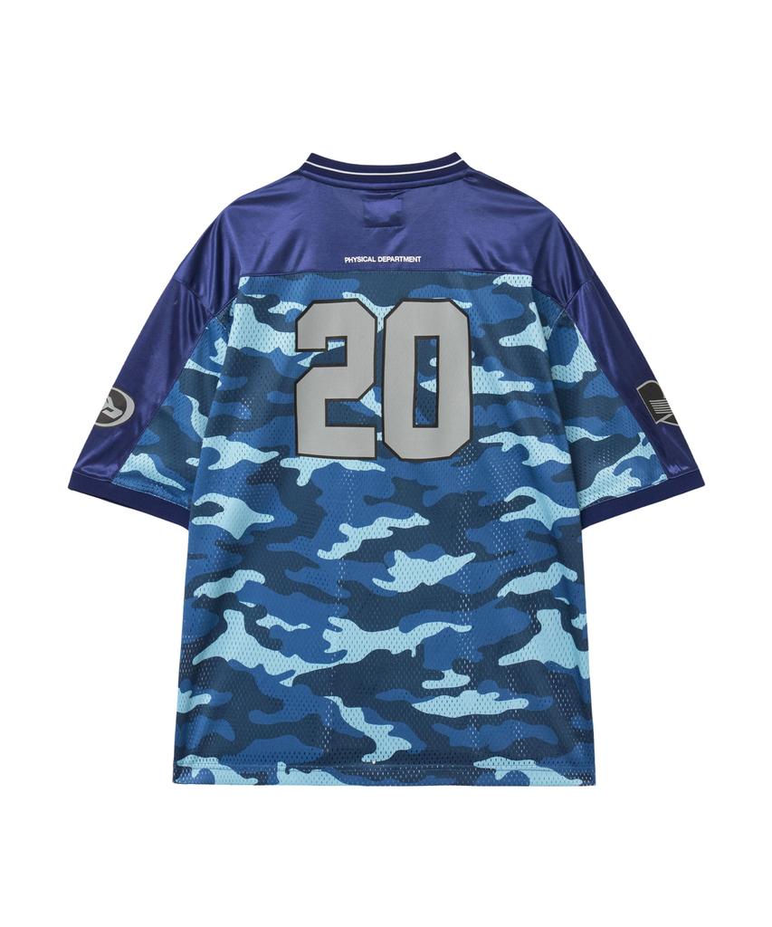 PHYPS MOTORCYCLE Original Wing Logo Camo Mesh T-Shirt Blue