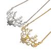 Vintage Christmas Deer Necklace With Zinc Alloy Animal Pendant For Women Holiday Jewelry