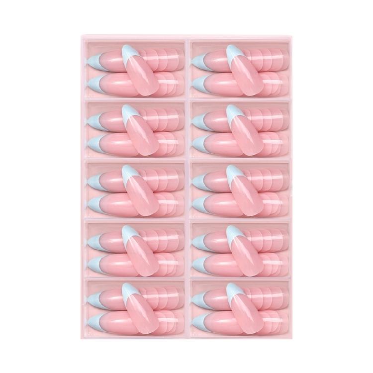 

120x/Box French Tip False Nails Simple Full Cover Stick on Nails Almond Press On Nails Manicures Supplies 1